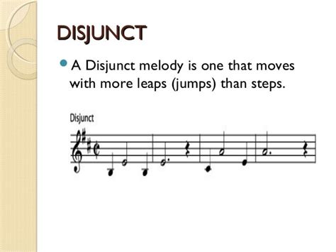 Disjunct Music Definition and Its Unique Expressions